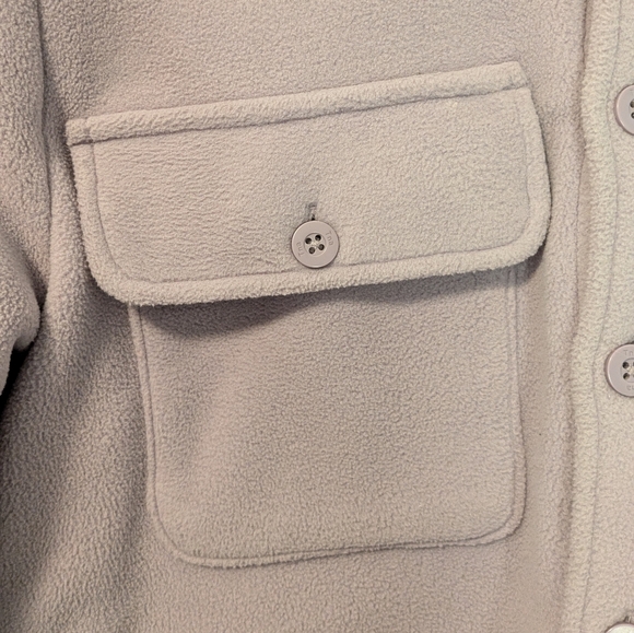 TNA Aritzia Polar Shirt Jacket In Purple Ash - Picture 9 of 13